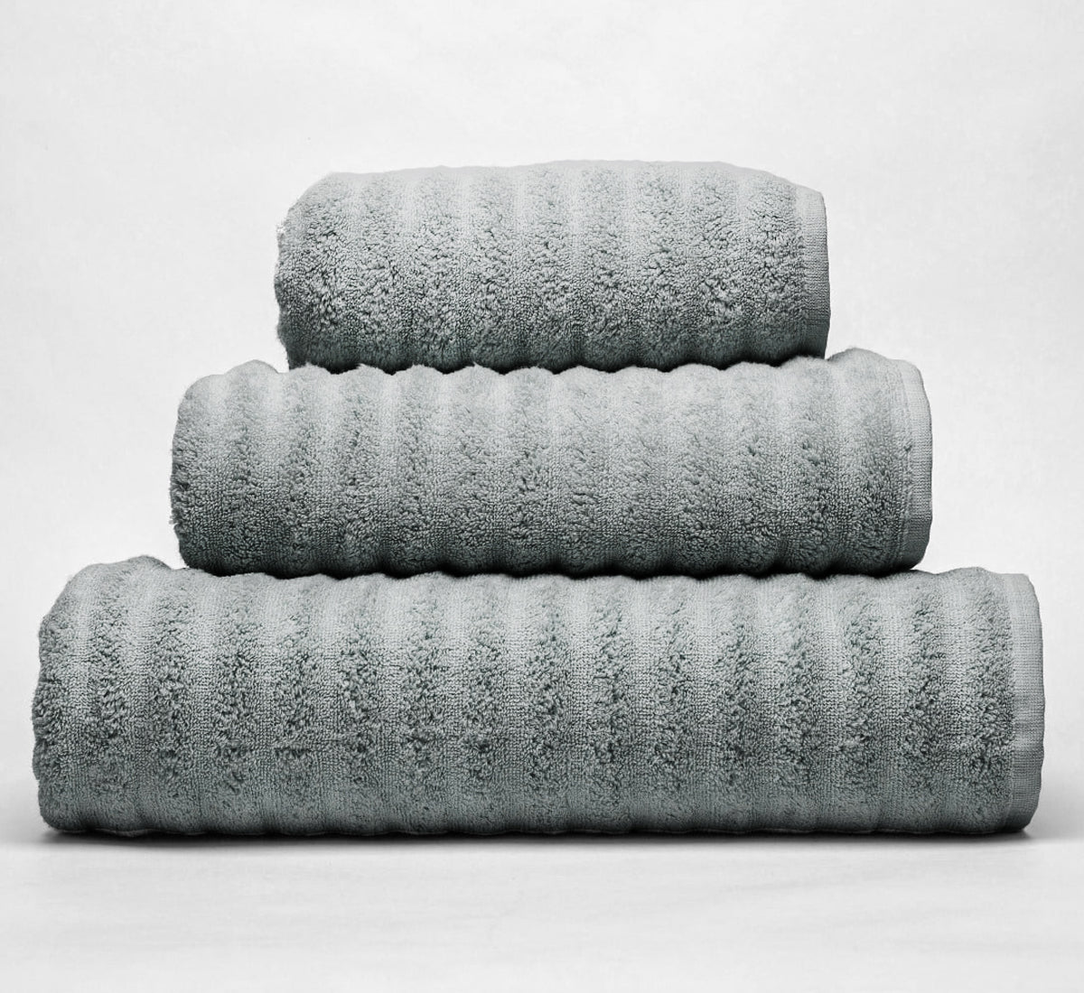Mountain Stripe Ribbed 100% Cotton Zero Twist Soft Hand & Bath Towels (Sold Separately)