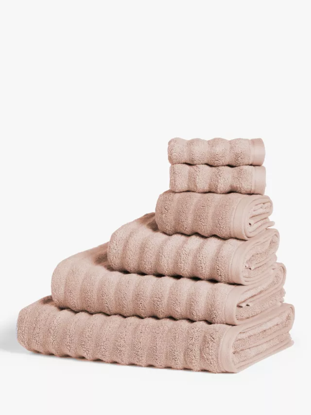 Mountain Stripe Ribbed 100% Cotton Zero Twist Soft Hand & Bath Towels (Sold Separately)