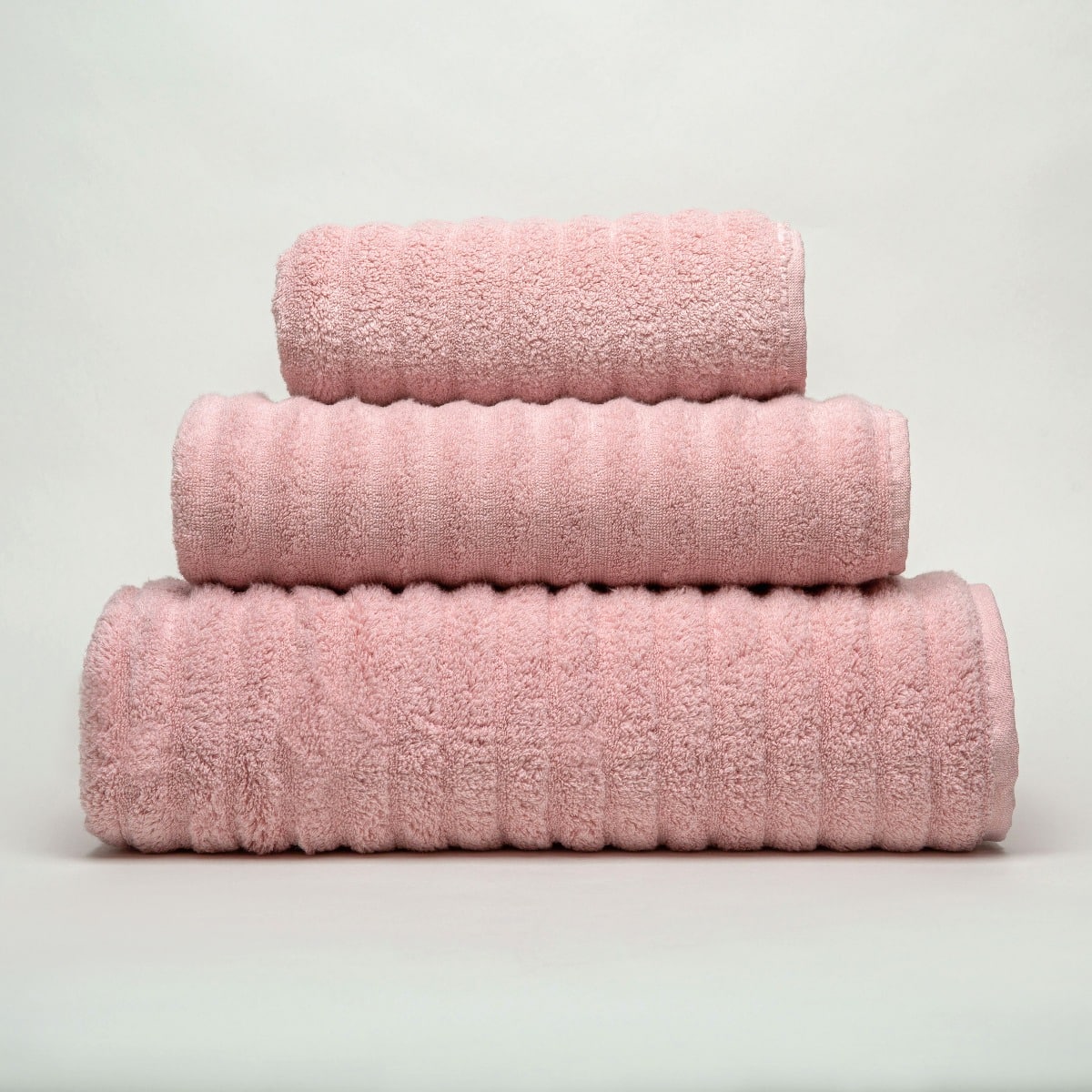 Mountain Stripe Ribbed 100% Cotton Zero Twist Soft Hand & Bath Towels (Sold Separately)