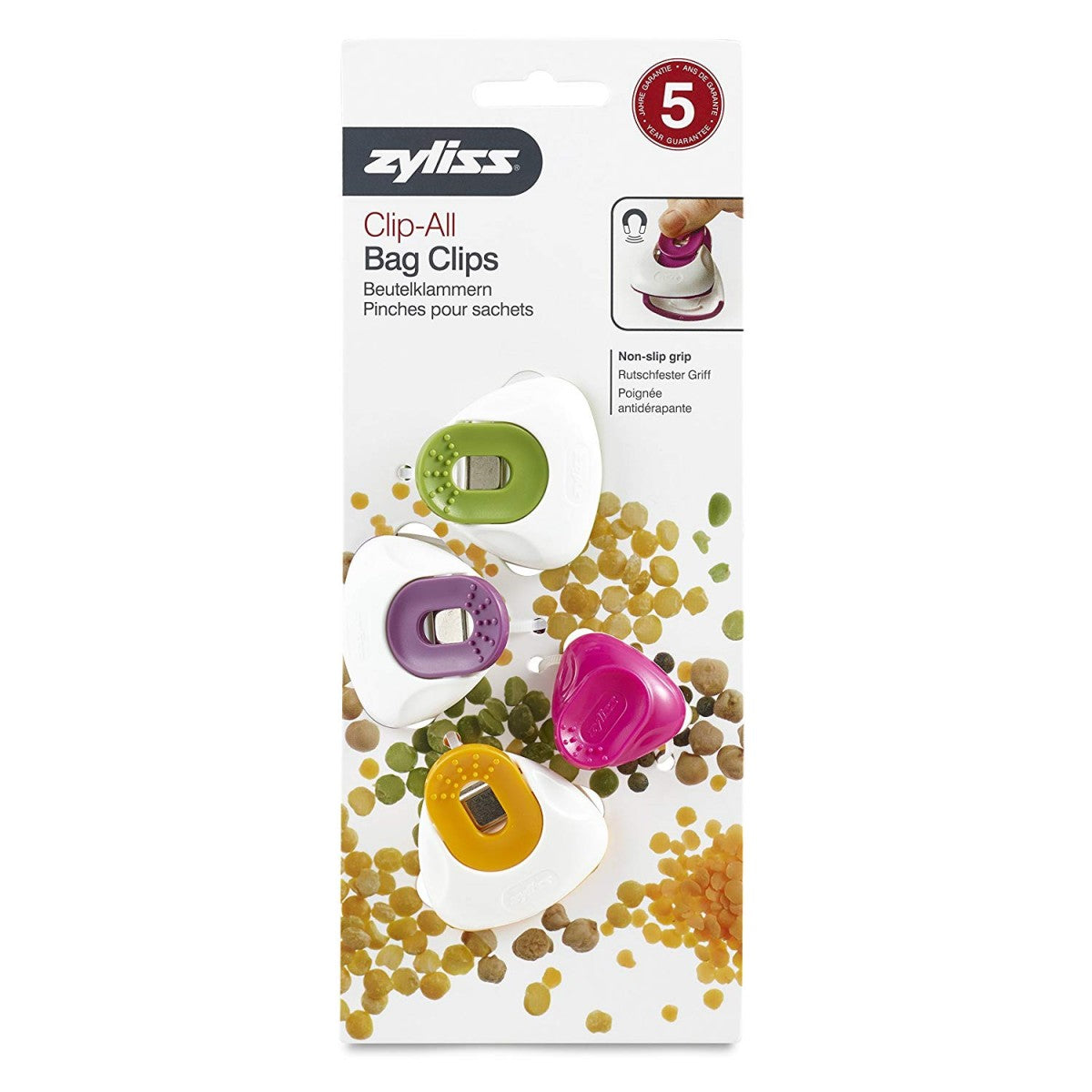 Zyliss Bag Clips Medium Assorted 3.4x10.5x25cm