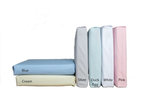 Vantona 100% Luxury Cotton Plain Dyed Flat Sheets - Sold Separately