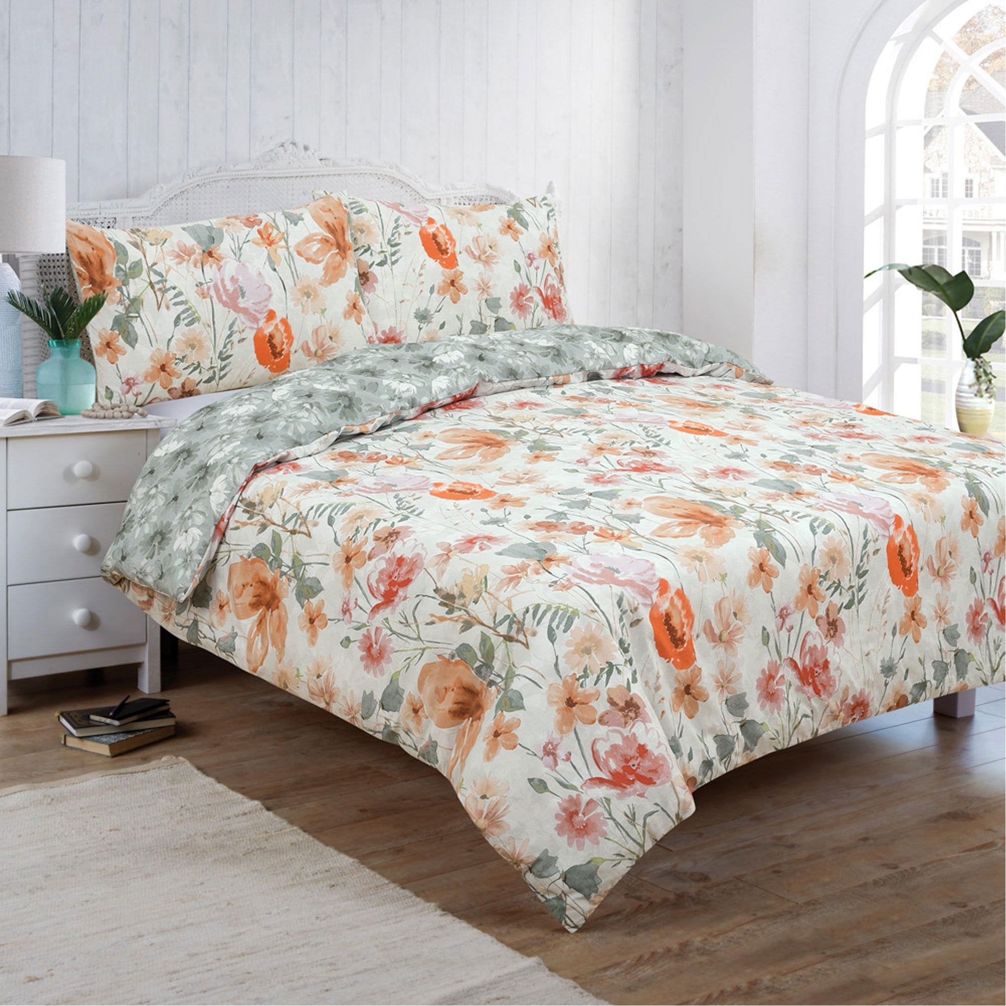 Vantona Harvest Floral Duvet Cover Set - Pink