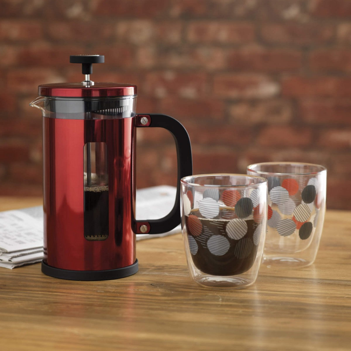 La Cafetiere Pisa Cafetiere, 3 Cup - Red