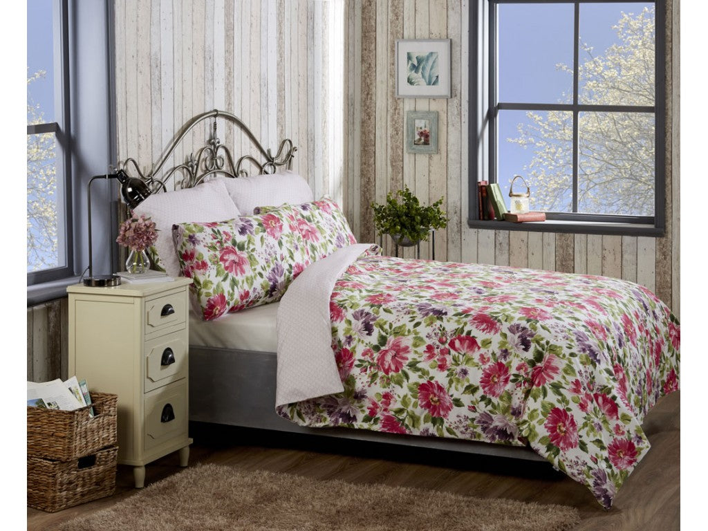 Vantona Eve Duvet Cover Set - Pink