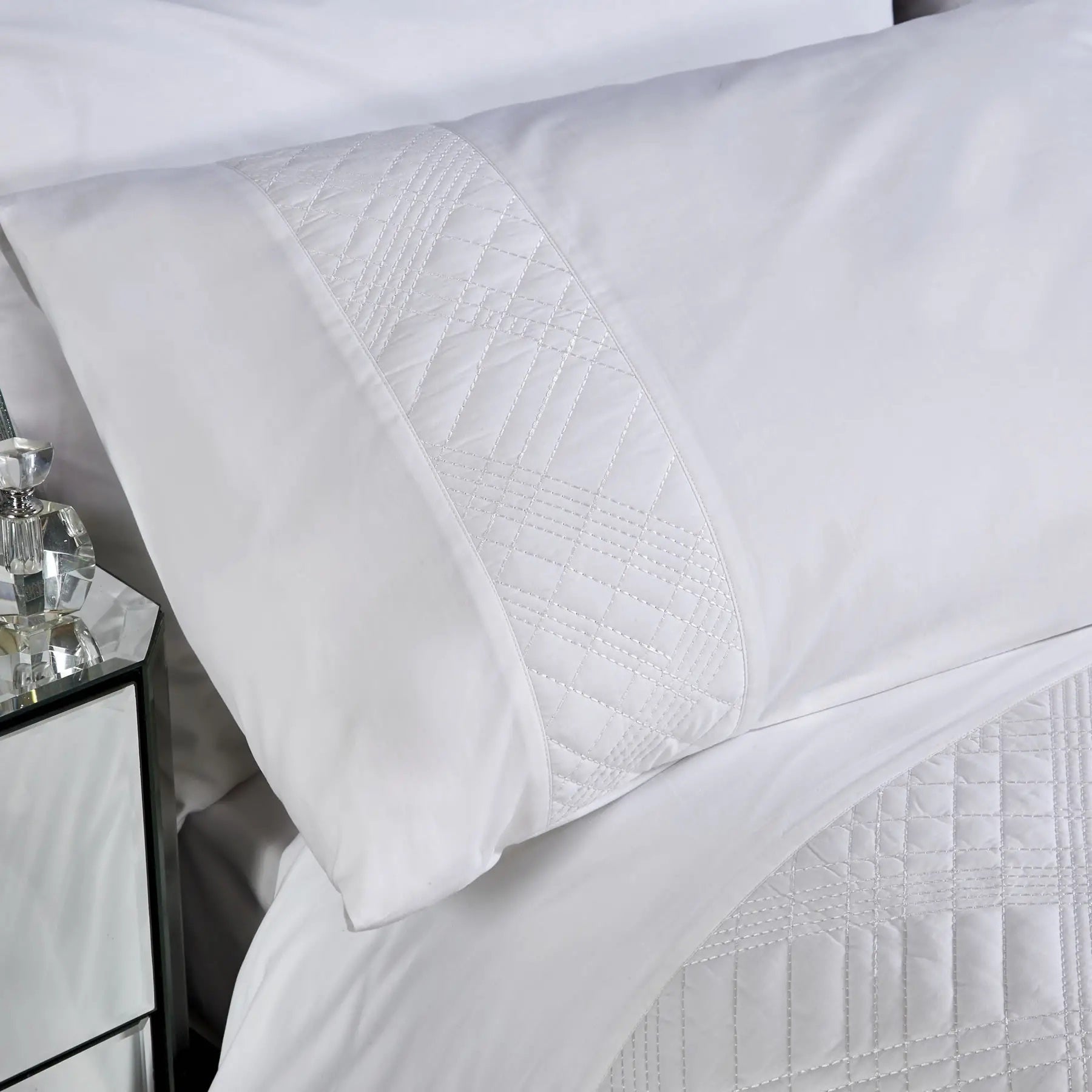 Vantona Milan Pillowcase 65 x 65 cm - White