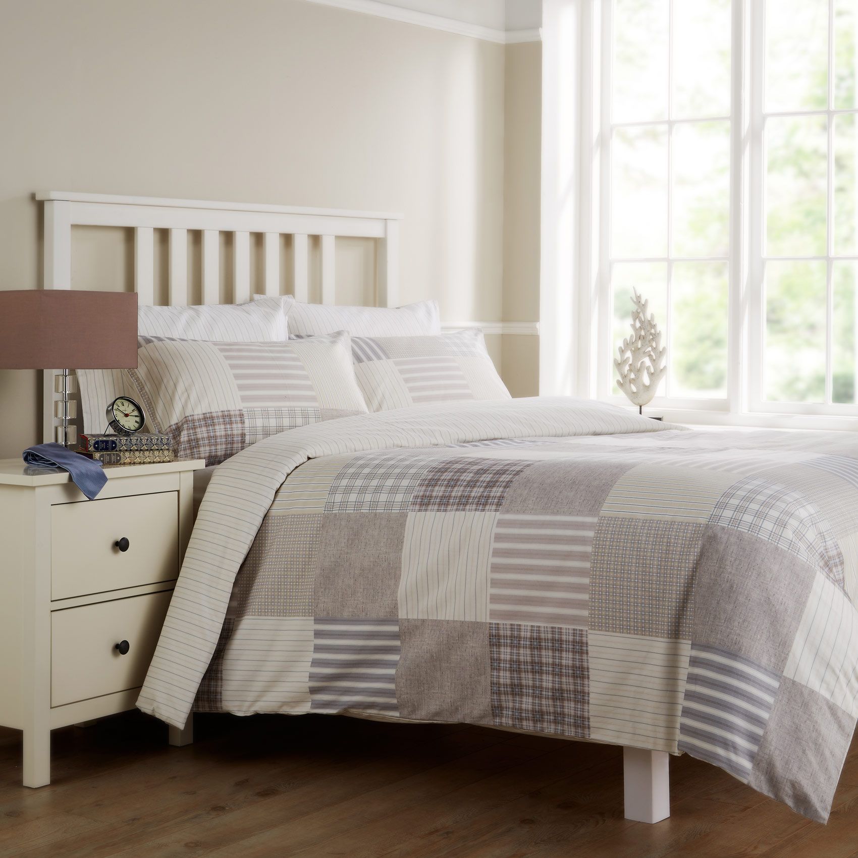Vantona Easy Living Lexington Duvet Cover Set - Natural