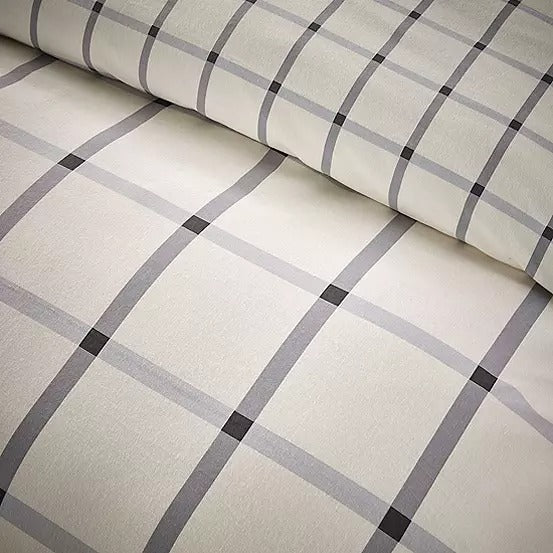 Vantona Essentials Range Brushed Plaid Flannelette Duvet Cover Set - Multi