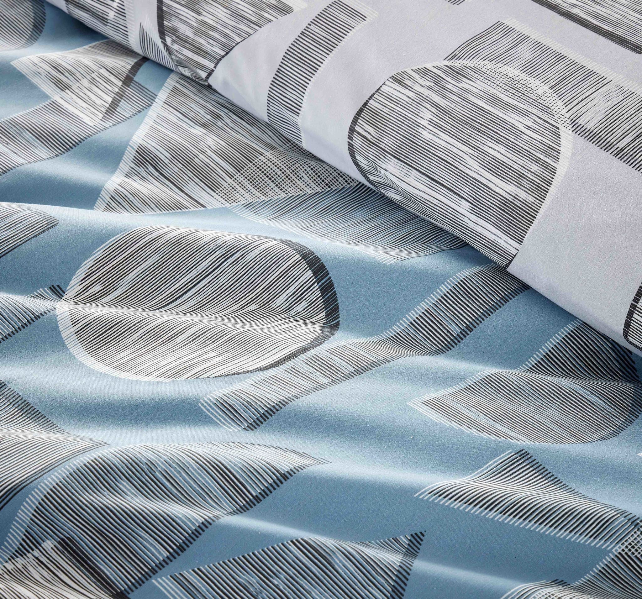 Vantona Essentials Range Strings Geometric Duvet Cover Set - Multi