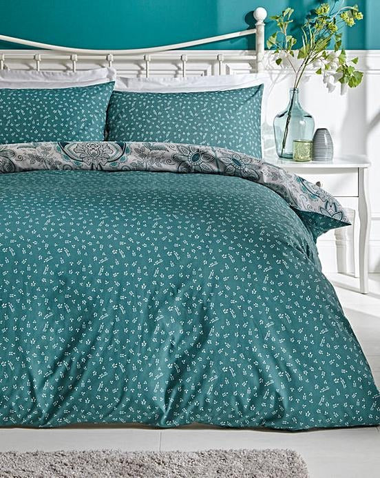 Vantona Floral Jacobean Duvet Cover Set - Multi