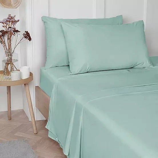 Vantona 100% Luxury Cotton Plain Dyed Flat Sheets - Sold Separately