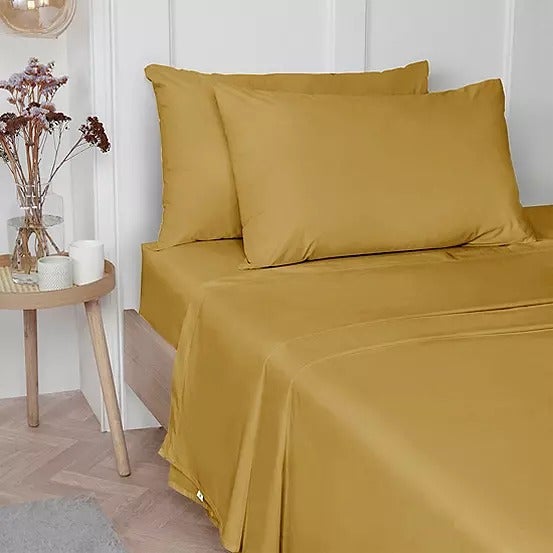 Vantona 100% Luxury Cotton Plain Dyed Flat Sheets - Sold Separately