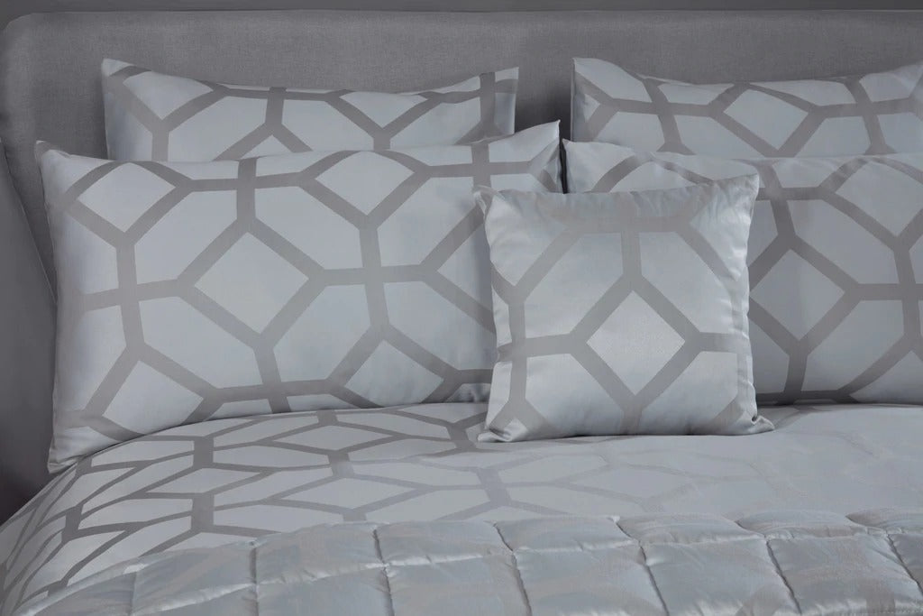 Vantona Seville Jacquard Duvet Cover Set - Grey