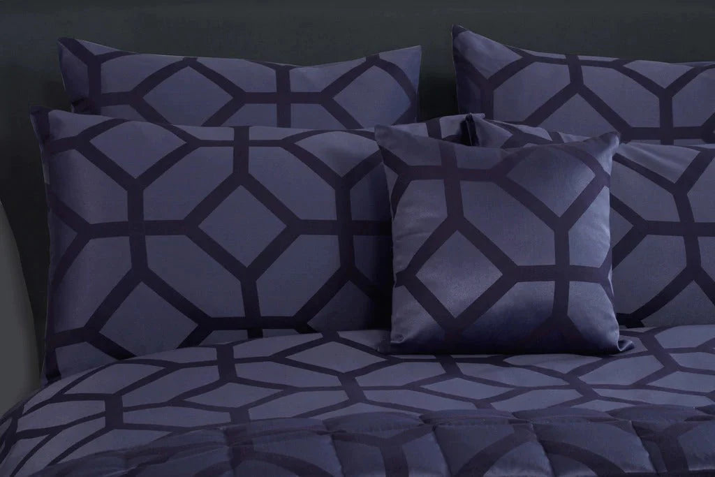 Vantona Seville Jacquard Cushion - Navy