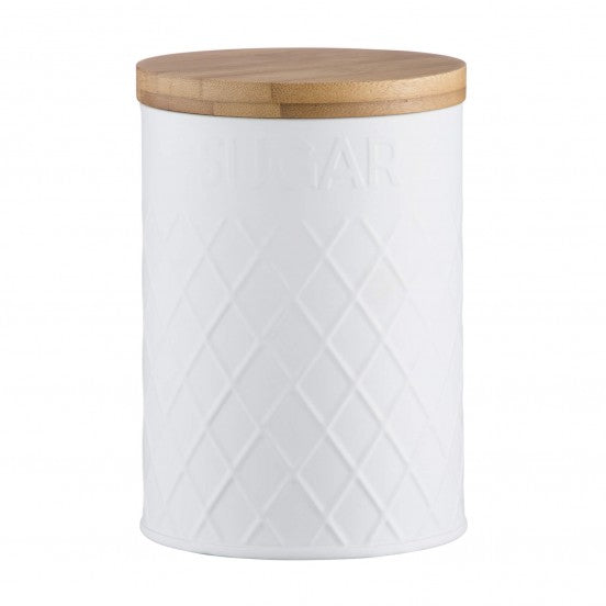Typhoon Living Embossed White Sugar Storage