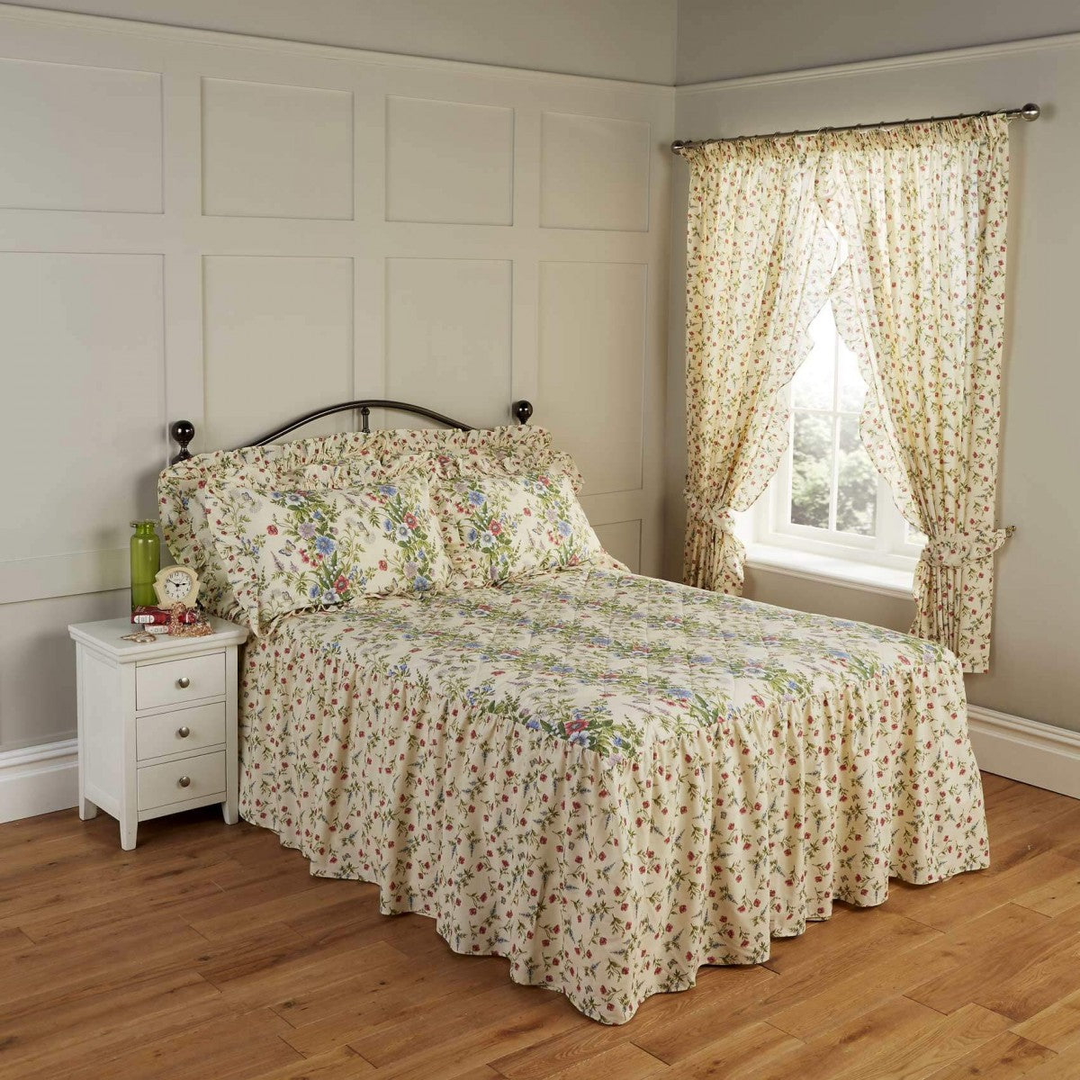 Vantona Country Jessica Quilted Fitted Bedspread - Multi
