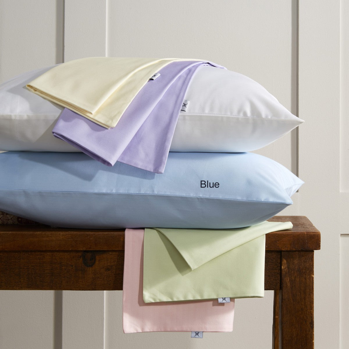 Vantona Plain Dyed Pure Cotton Duvet Cover Set - Blue