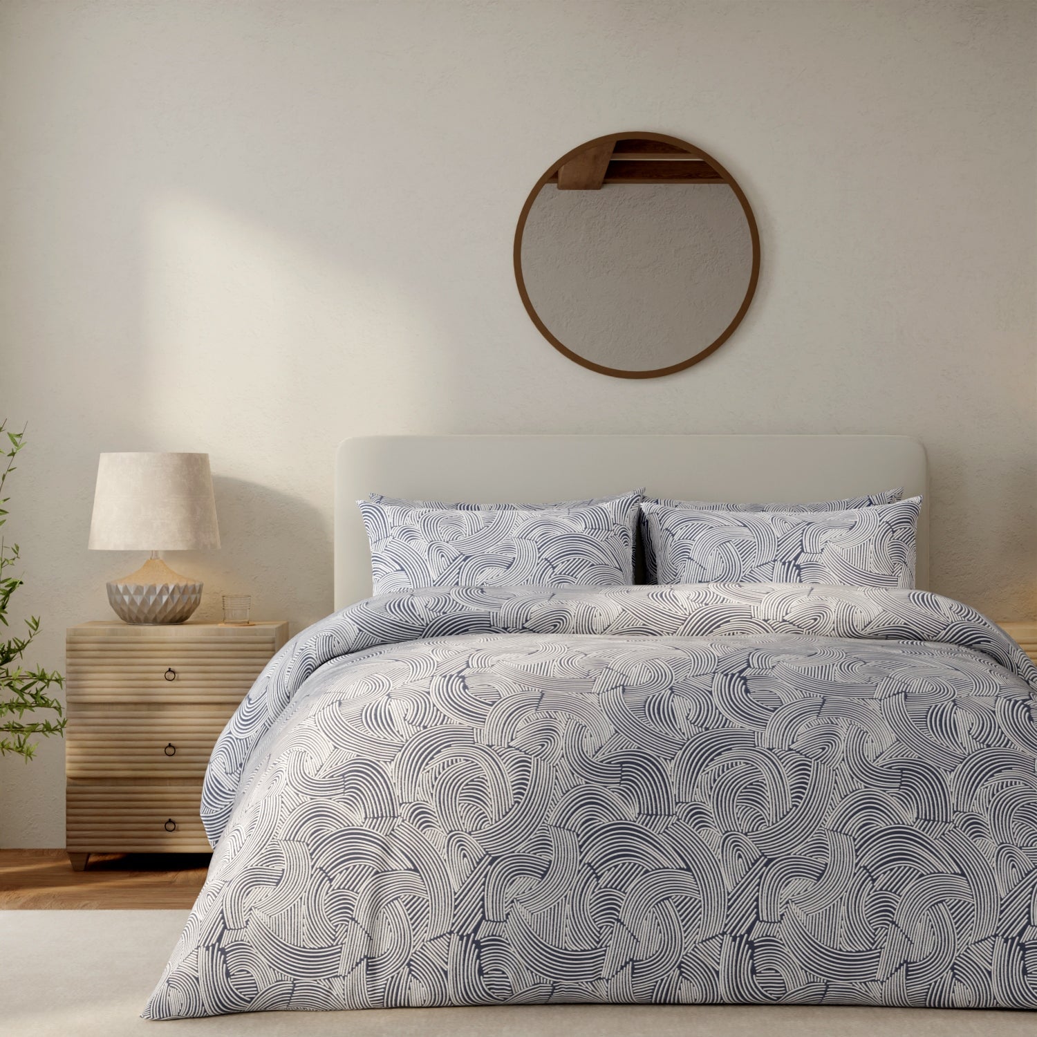Vantona Abstract Mark Duvet Cover Set - Blue