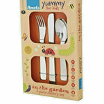 Amefa Yummy For Kids 3 Piece Cutlery Set Designed for little Hands - In the Garden