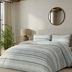 Vantona Drawn Stripe Duvet Cover Set - Blue