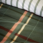 Vantona Essentials Range Brushed Plaid Duvet Cover Set - Green