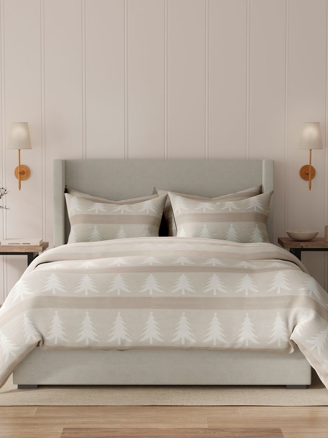 Vantona Essentials Natural Trees Brushed Cotton Duvet Cover Set