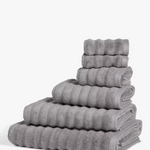 Mountain Stripe Ribbed 100% Cotton Zero Twist Soft Hand & Bath Towels (Sold Separately)