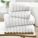Mountain Stripe Ribbed 100% Cotton Zero Twist Soft Hand & Bath Towels (Sold Separately)