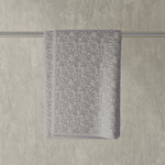 Vantona Luxury Leaf Jacquard Cotton Towel - Grey