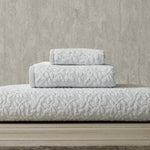Vantona Luxury Leaf Jacquard Cotton Towel – White