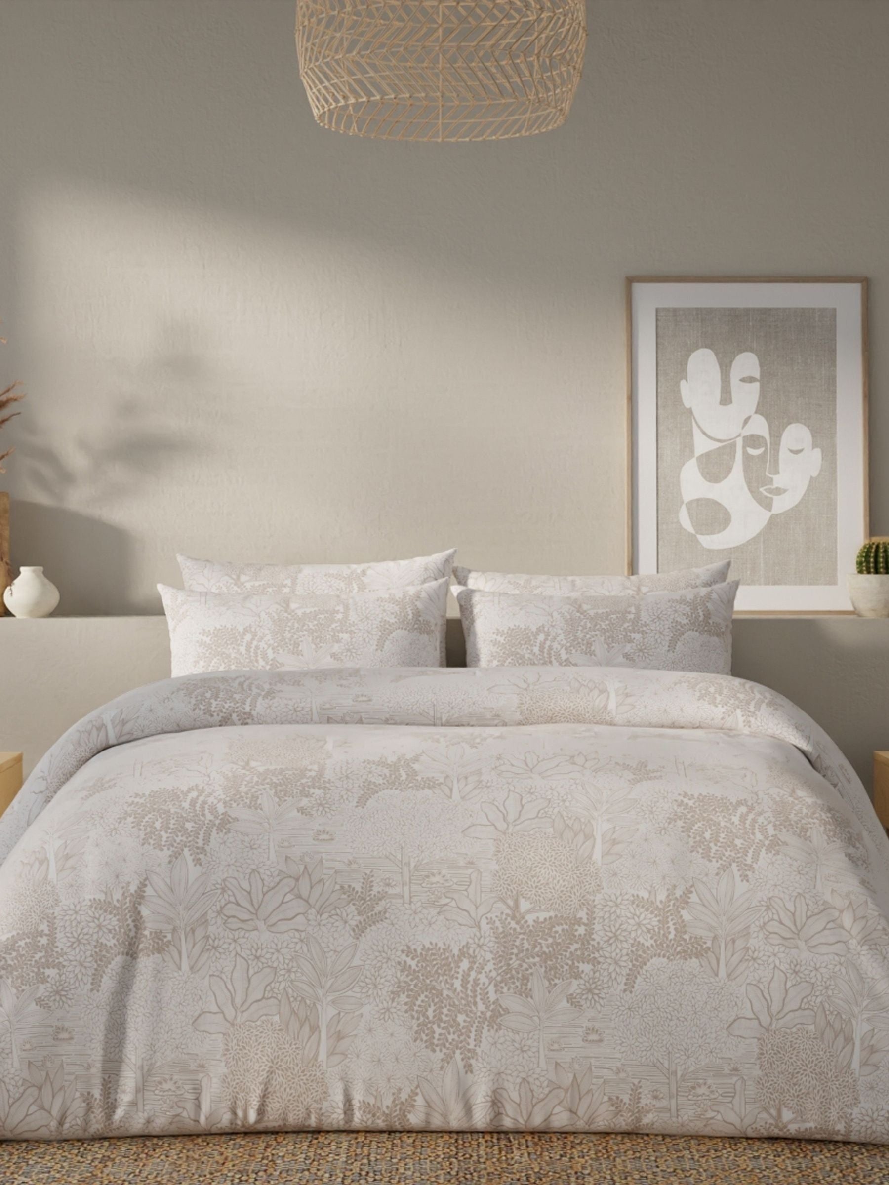 Vantona Essentials Range Kiki Duvet Cover Set - Natural