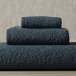 Vantona Luxury Leaf Jacquard Cotton Towel - Grey