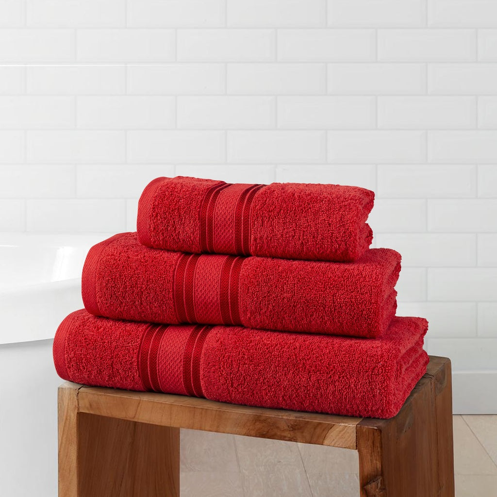 Vantona Red Plain Dyed Towel 550 GSM