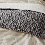 Vantona Cable Knit Throw Sherpa Fleece 150x200cm (Sold Separately)