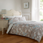 Vantona Tilden Floral Duvet Cover Set - Grey