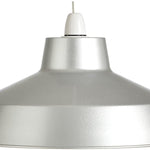 Large Dual Fitting Pluto Metal Lighting Pendant Shades - Silver