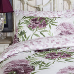 Vantona Anthea Floral Design Duvet Cover Set - Lilac, Classic Bed Linen