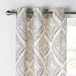 Argos Home Diamond Distressed Lined Curtains - Grey