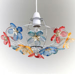 Floral Bouquet Chrome Light Fitting Uplighter - Multi Colour