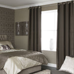 iLiv Palladio Mocha Boheme Stripe Eyelet Curtains