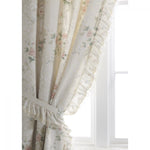 Vantona Country Charlotte Unlined Curtains and Tiebacks, Peach & Pink - 66 x 72