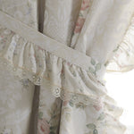 Vantona Country Charlotte Unlined Curtains and Tiebacks, Peach & Pink - 66 x 72