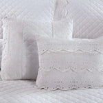 Vantona Byzantium Schiffli Lace Pillow Case - White