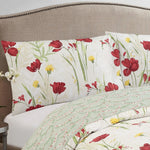 Vantona Classic Range Verity Poppies Duvet Cover Set - Red