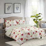 Vantona Classic Range Verity Poppies Duvet Cover Set - Red