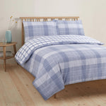 Vantona Easy Living Range Cottage Plaid Duvet Cover Set - Blue