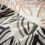 Vantona Essentials Range Mono Leaves Duvet Cover Set - Black