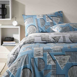 Vantona Essentials Range Strings Geometric Duvet Cover Set - Multi