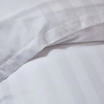 Vantona Sateen Stripe Duvet Cover Set - White