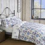 Vantona Darcy Floral Design Duvet Cover Set - Blue