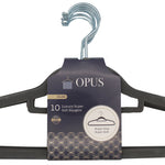 NON SLIP FLOCKED COAT CLOTHES HANGERS VELVET SPACE SAVING 5-COLOR (KIDS & ADULT)